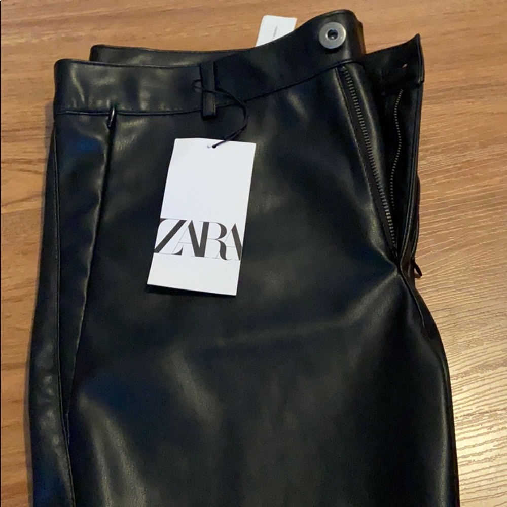 Men’s Zara faux leather pant